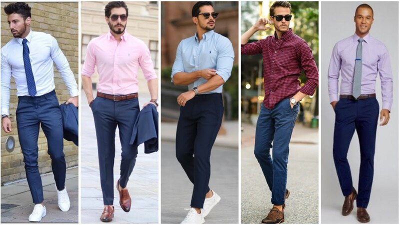 Combinar pantalon azul marino hombre formal
